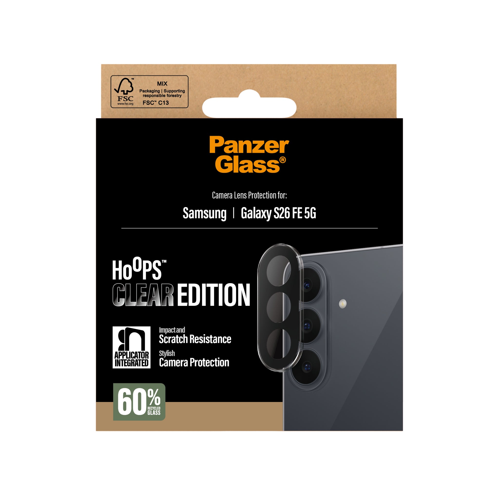 PanzerGlass® Hoops® Camera Lens Protector Transparent Samsung Galaxy S26 FE 5G